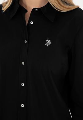 Kadın Siyah Uzun Kollu Basic Gömlek - 50283990019