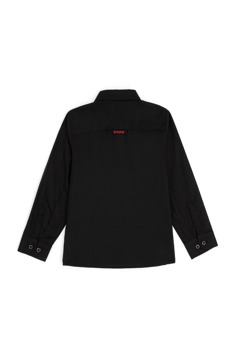 Erkek Çocuk Siyah Uzun Kollu Basic Gömlek - 50284002146