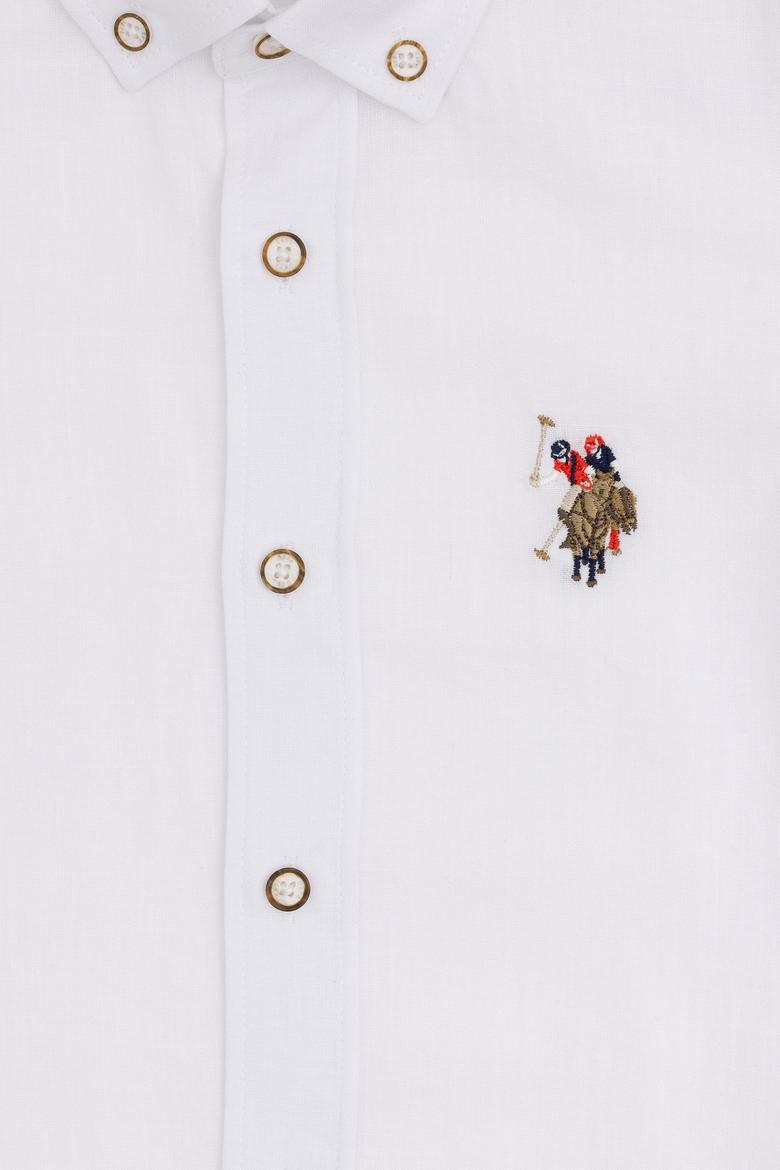 Erkek Çocuk Beyaz Kısa Kollu Gömlek - 50284019090