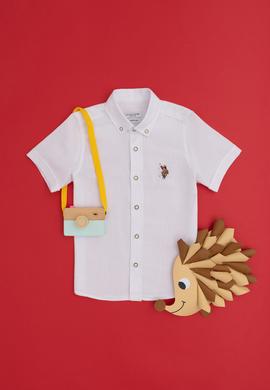 Erkek Çocuk Beyaz Kısa Kollu Gömlek - 50284019090
