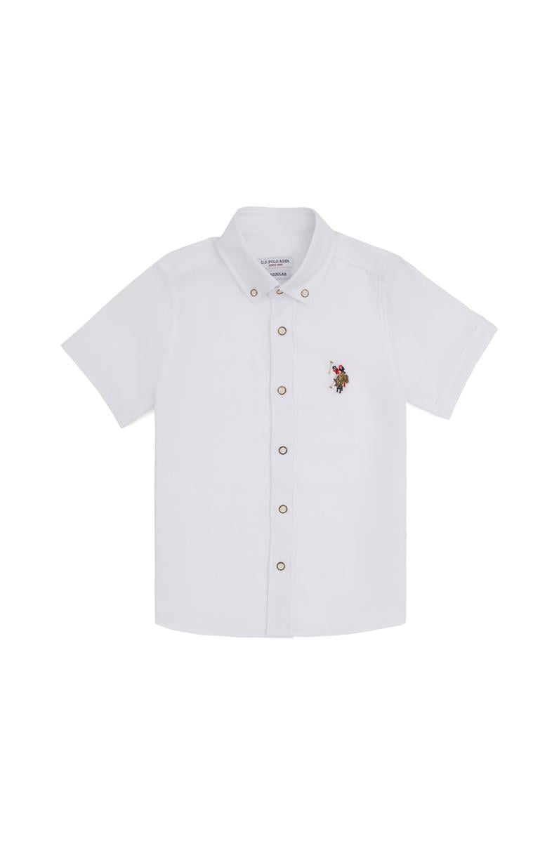 Erkek Çocuk Beyaz Kısa Kollu Gömlek