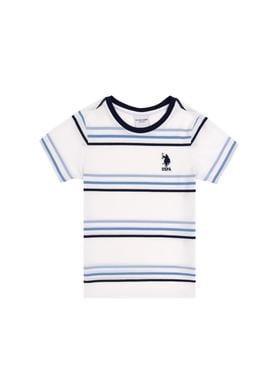 Erkek Çocuk Beyaz Bisiklet Yaka Tişört - 50284821009