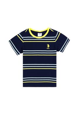 Erkek Çocuk Lacivert Bisiklet Yaka Tişört - 50284821039