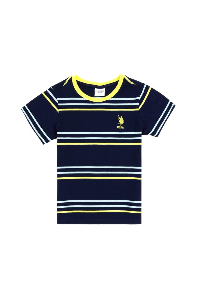 Erkek Çocuk Lacivert Bisiklet Yaka Tişört