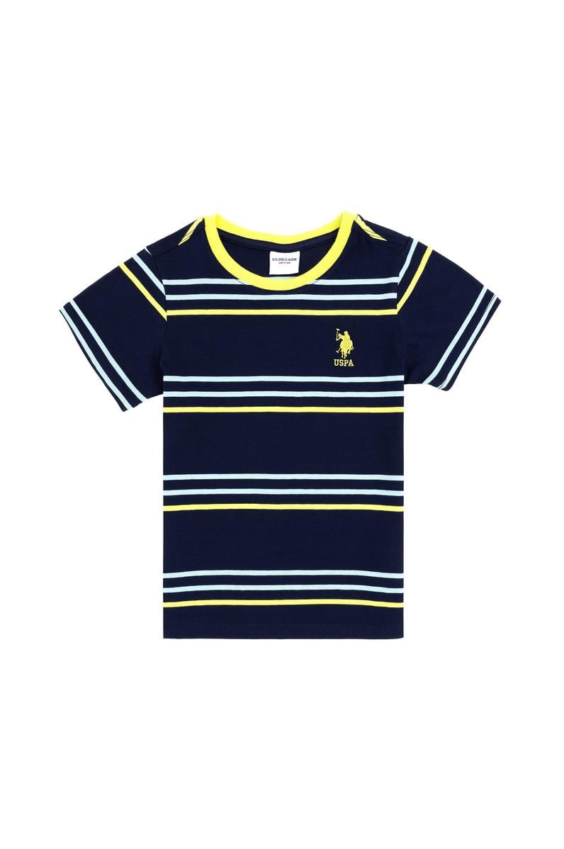 Erkek Çocuk Lacivert Bisiklet Yaka Tişört