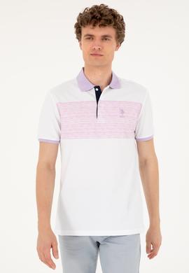 Erkek Regular Fit Polo Yaka Lila Tişört - 50287103021