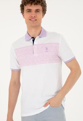 Erkek Regular Fit Polo Yaka Lila Tişört - 50287103021