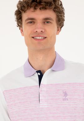 Erkek Regular Fit Polo Yaka Lila Tişört - 50287103021