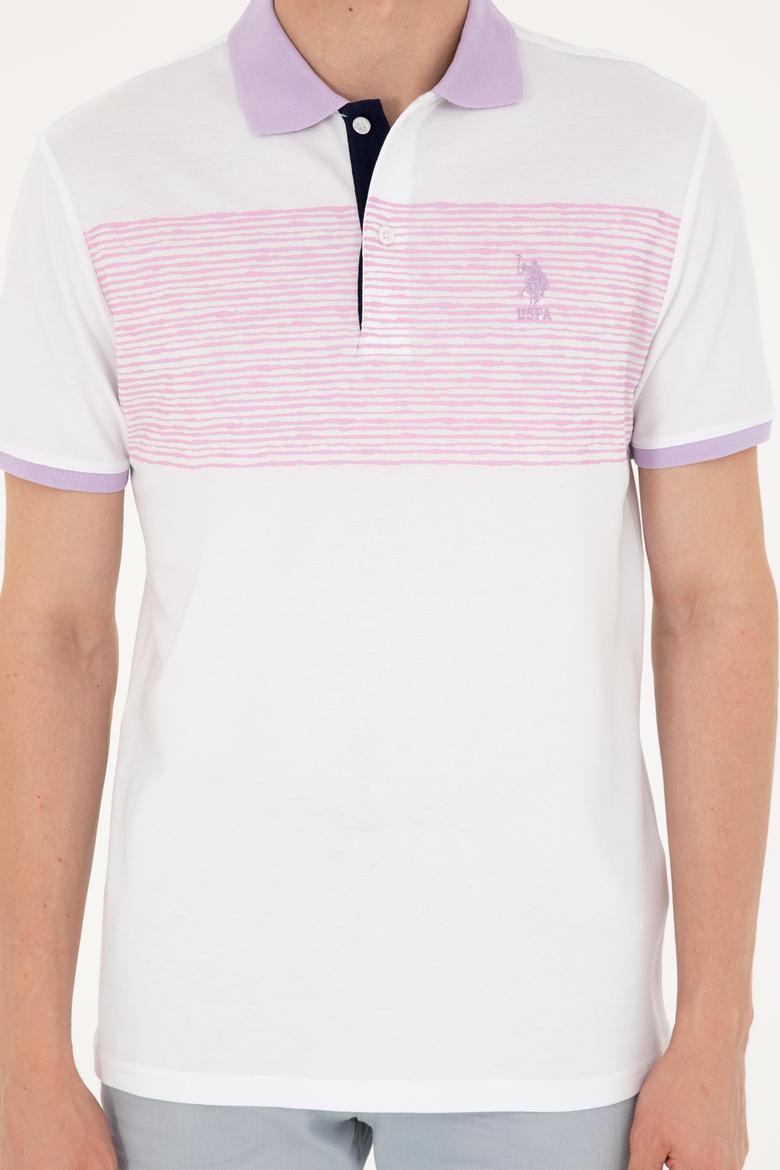 Erkek Regular Fit Polo Yaka Lila Tişört - 50287103021