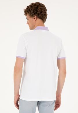 Erkek Regular Fit Polo Yaka Lila Tişört - 50287103021