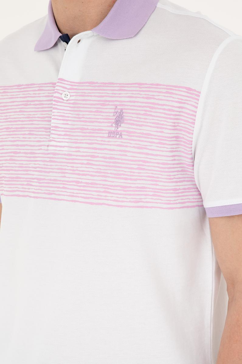 Erkek Regular Fit Polo Yaka Lila Tişört