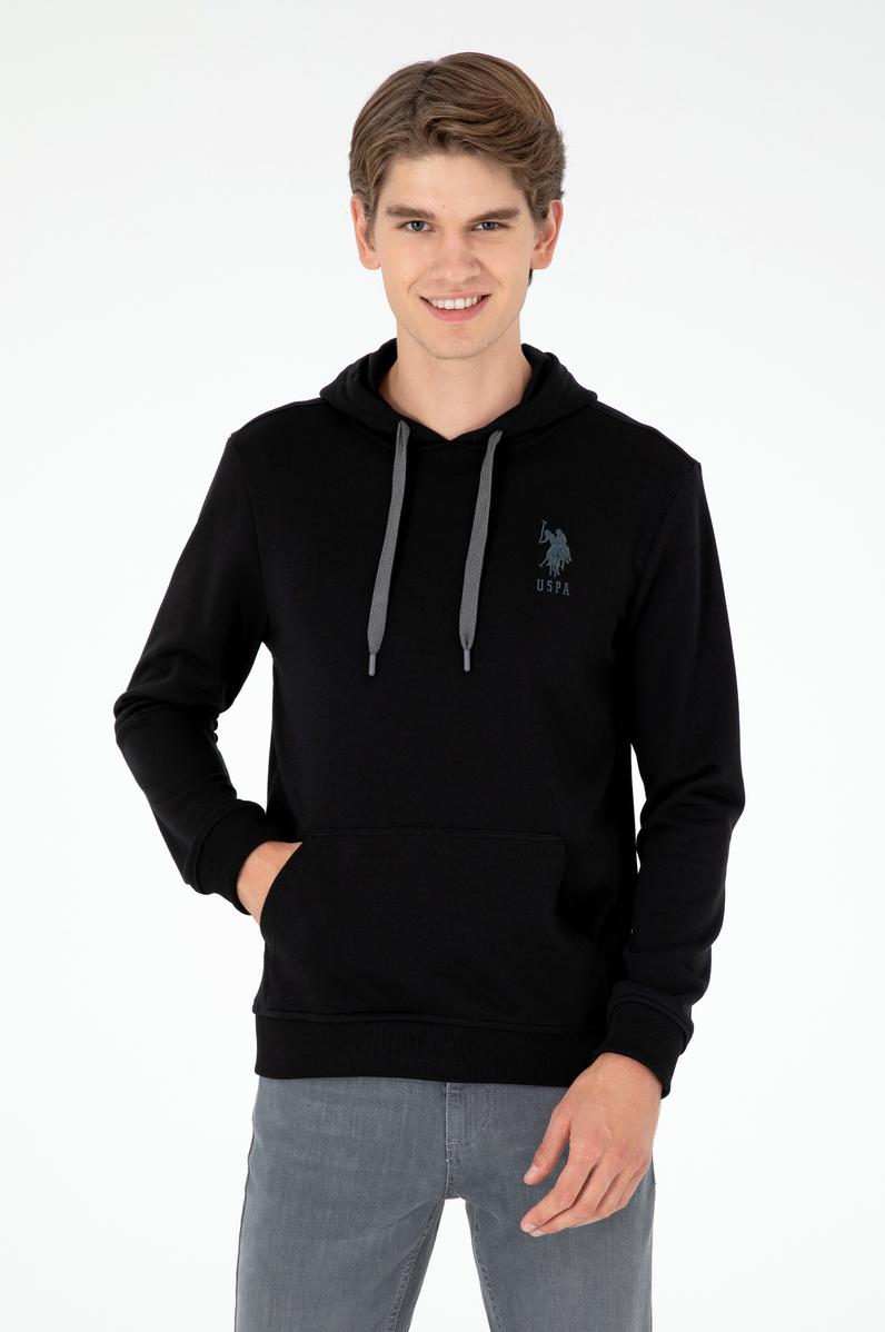 Erkek Siyah Basic Sweatshirt