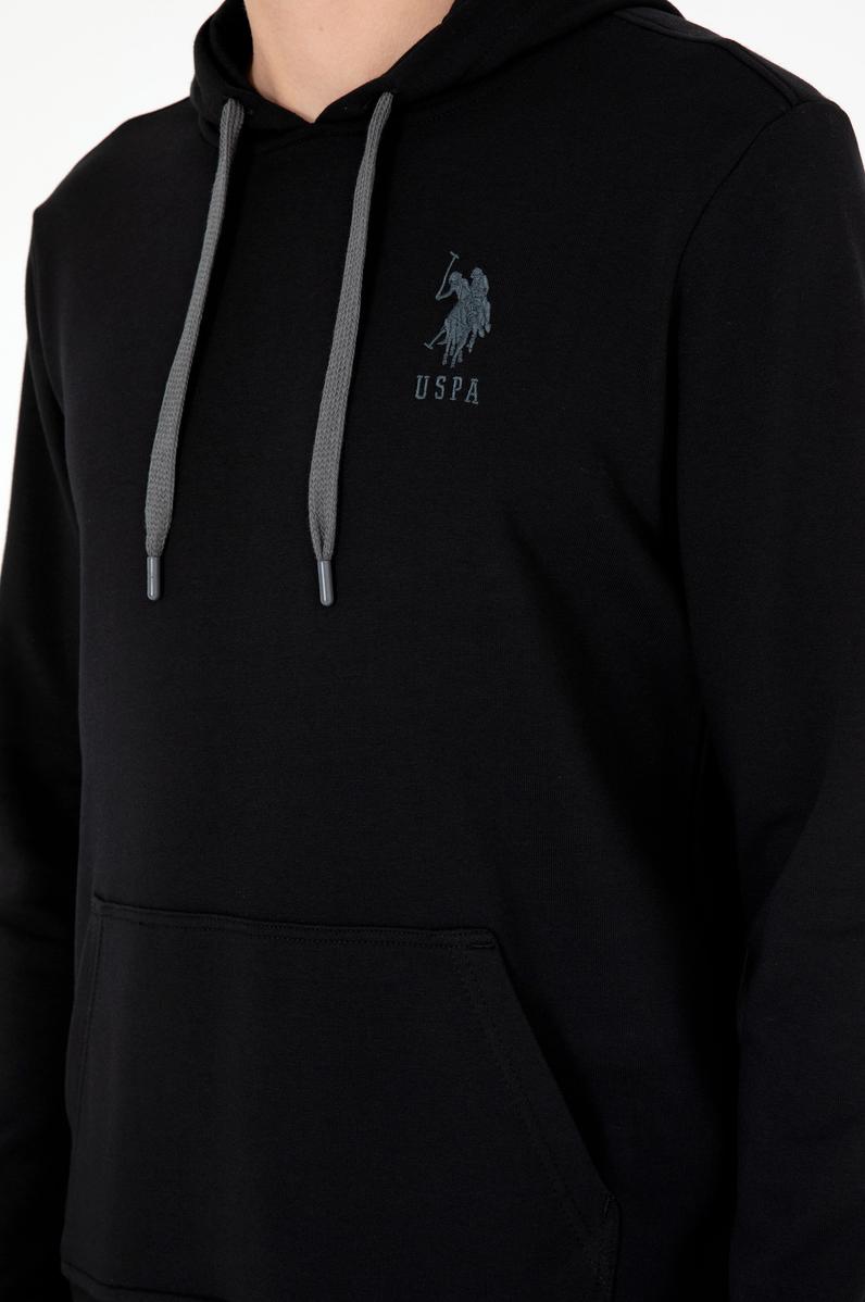 Erkek Siyah Basic Sweatshirt