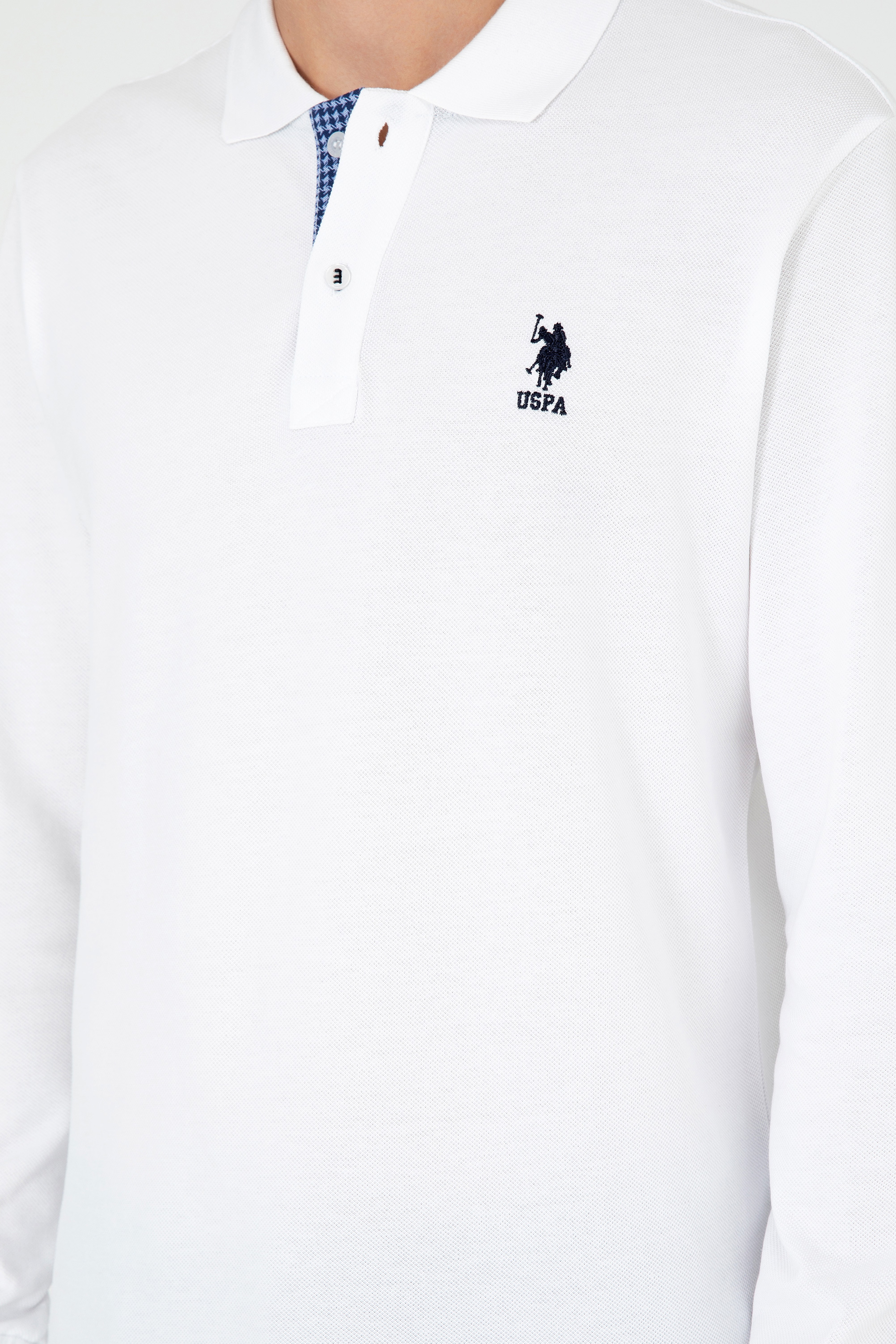 Erkek Beyaz Basic Sweatshirt - Image 7