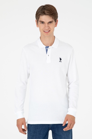 Erkek Beyaz Basic Sweatshirt