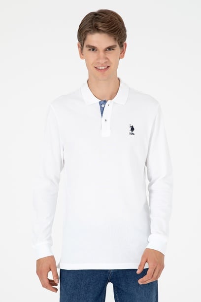 Erkek Beyaz Basic Sweatshirt