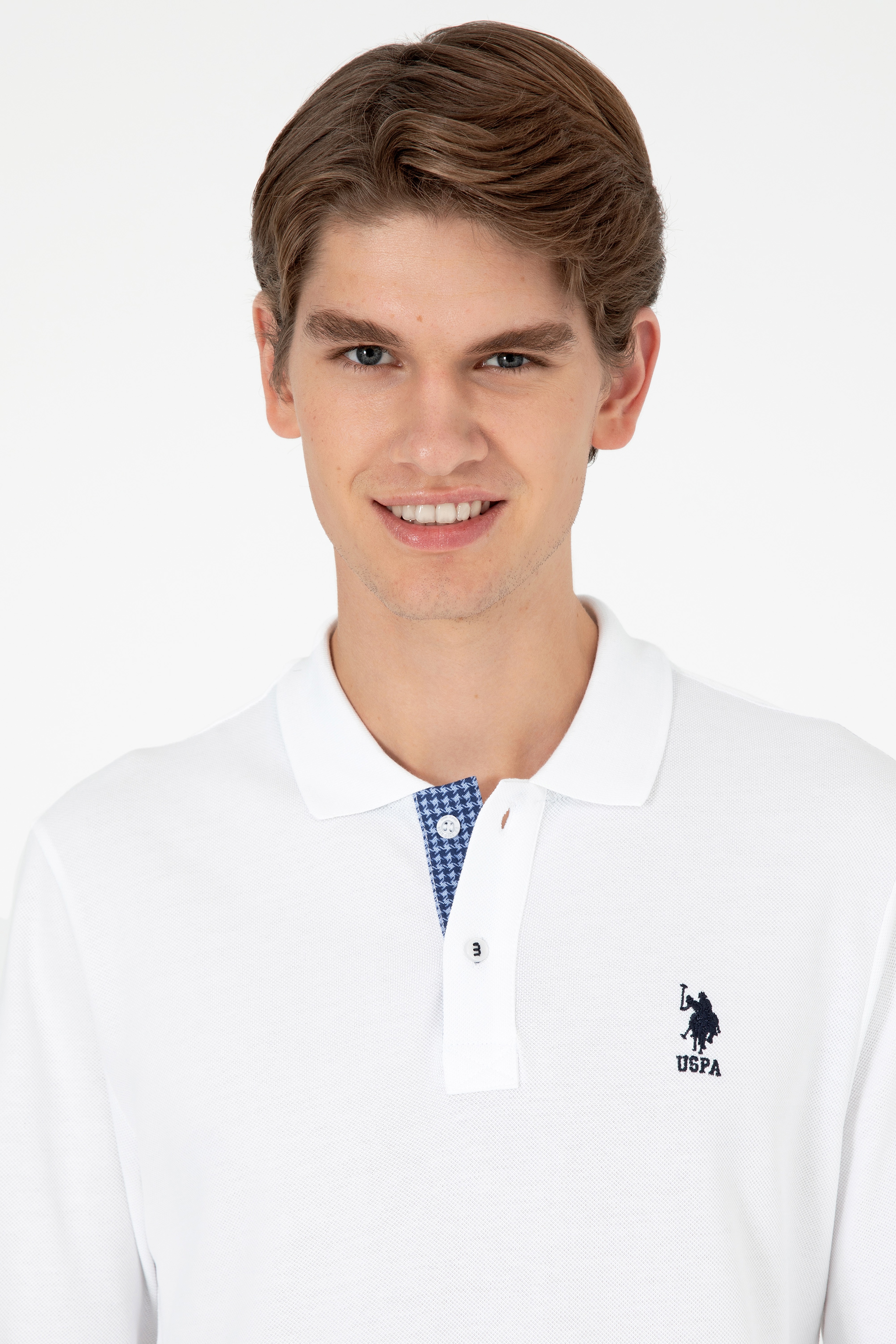 Erkek Beyaz Basic Sweatshirt - Image 2