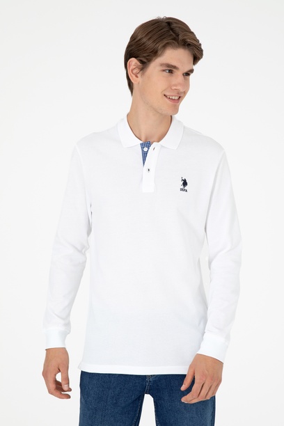 Erkek Beyaz Basic Sweatshirt