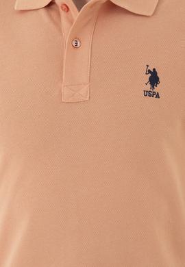 Erkek Slim Fit Polo Yaka Somon Basic Tişört - 50289344077