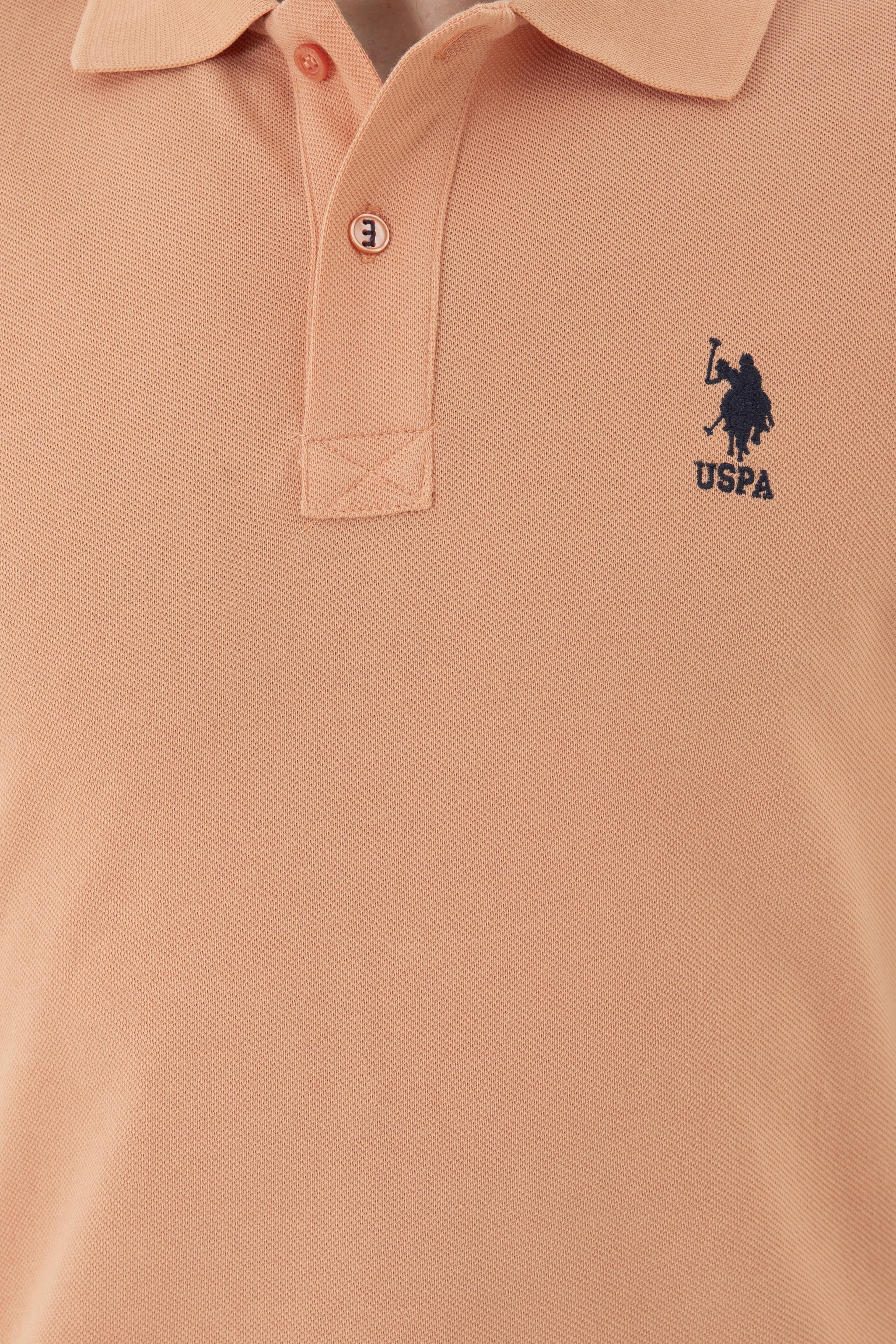 Erkek Slim Fit Polo Yaka Somon Basic Tişört