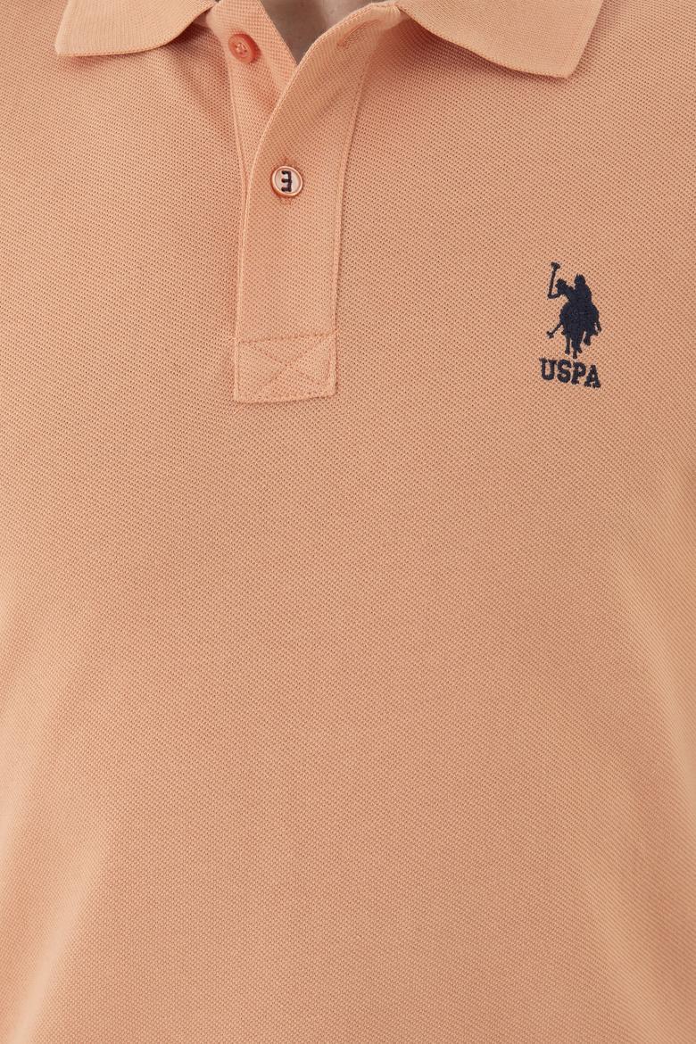 Erkek Slim Fit Polo Yaka Somon Basic Tişört - 50289344077