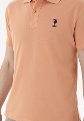 Erkek Slim Fit Polo Yaka Somon Basic Tişört - 50289344077