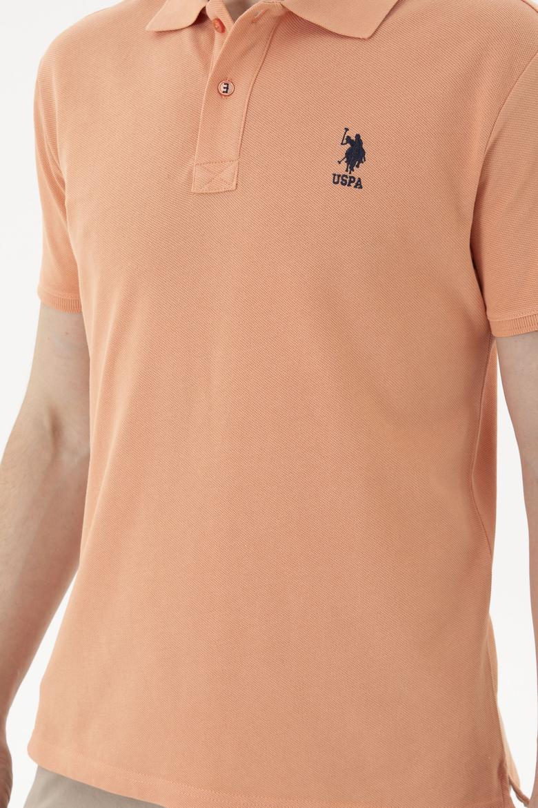 Erkek Slim Fit Polo Yaka Somon Basic Tişört - 50289344077