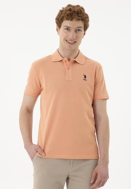 Erkek Slim Fit Polo Yaka Somon Basic Tişört - 50289344077