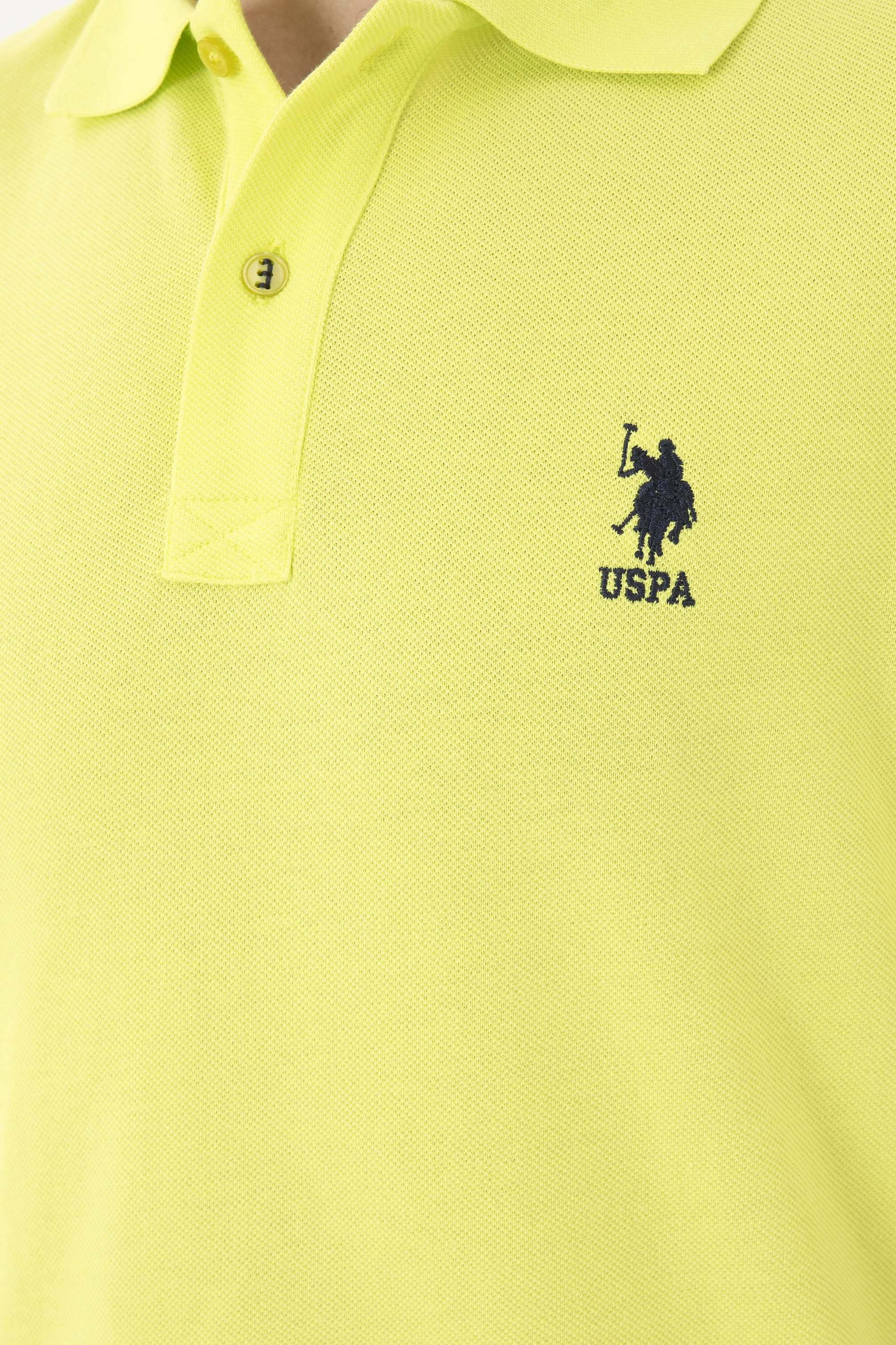 Erkek Slim Fit Polo Yaka Fıstık Yeşili Basic Tişört - Image 7
