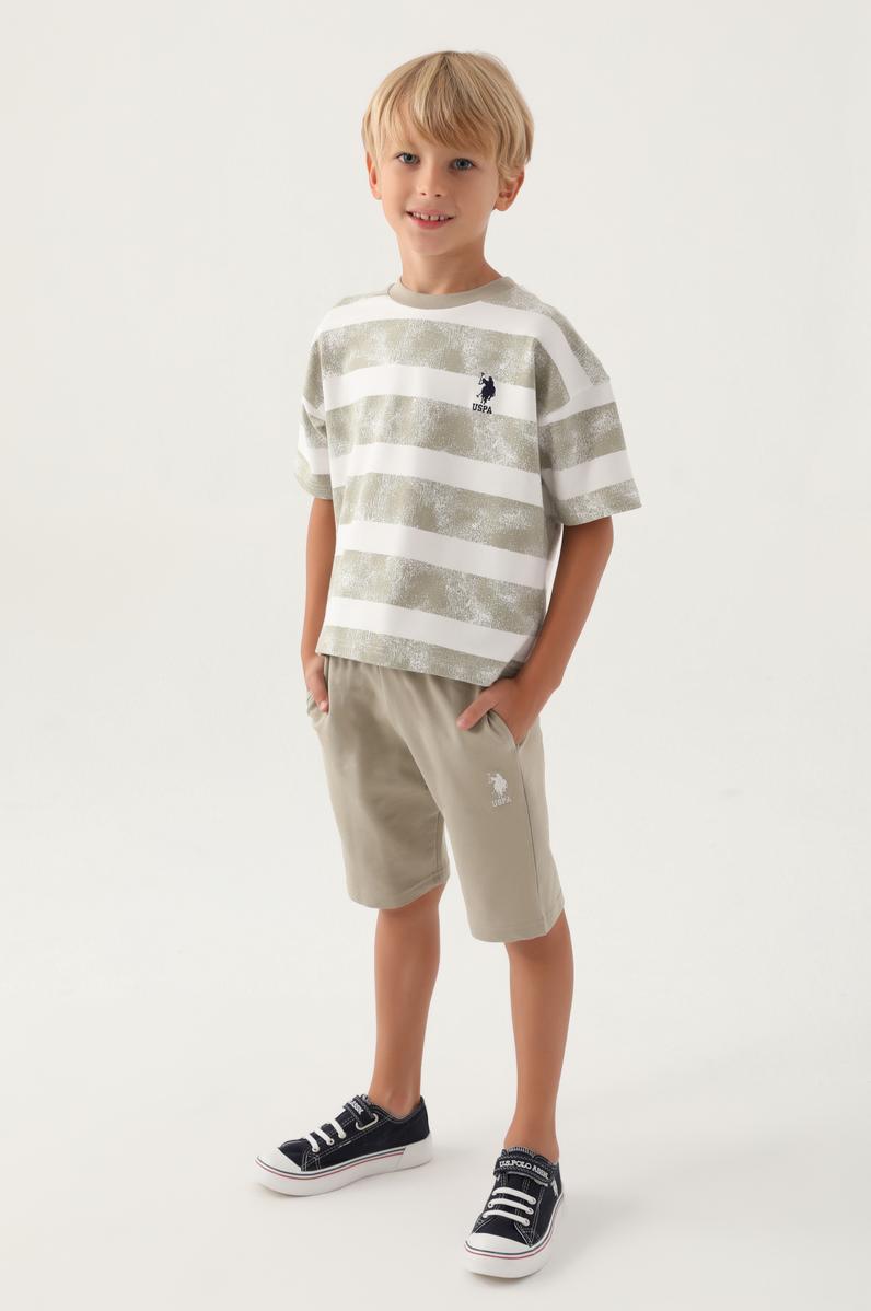 Erkek Çocuk Açık Haki Pijama Takımı