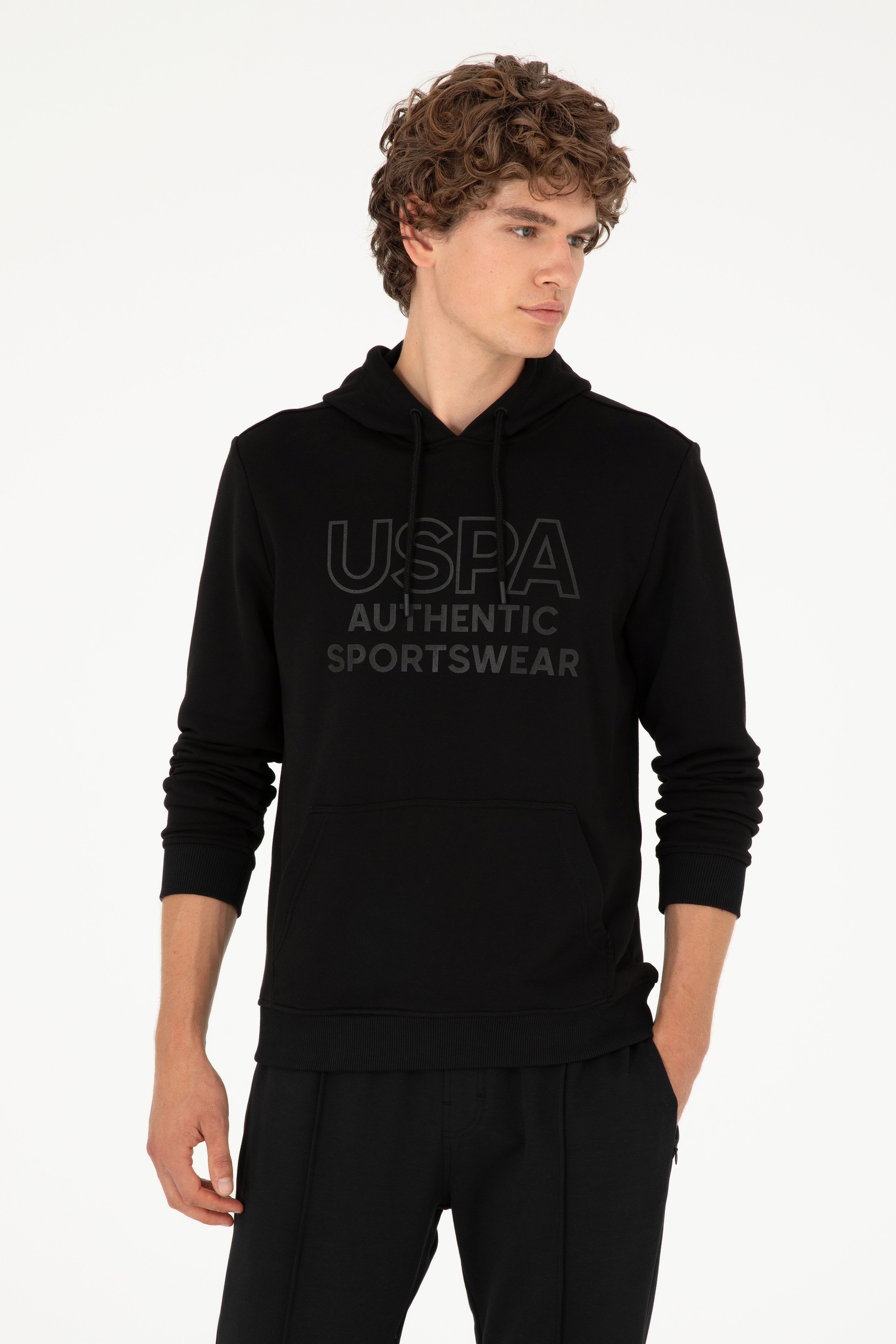 Erkek Siyah Sweatshirt - Image 1