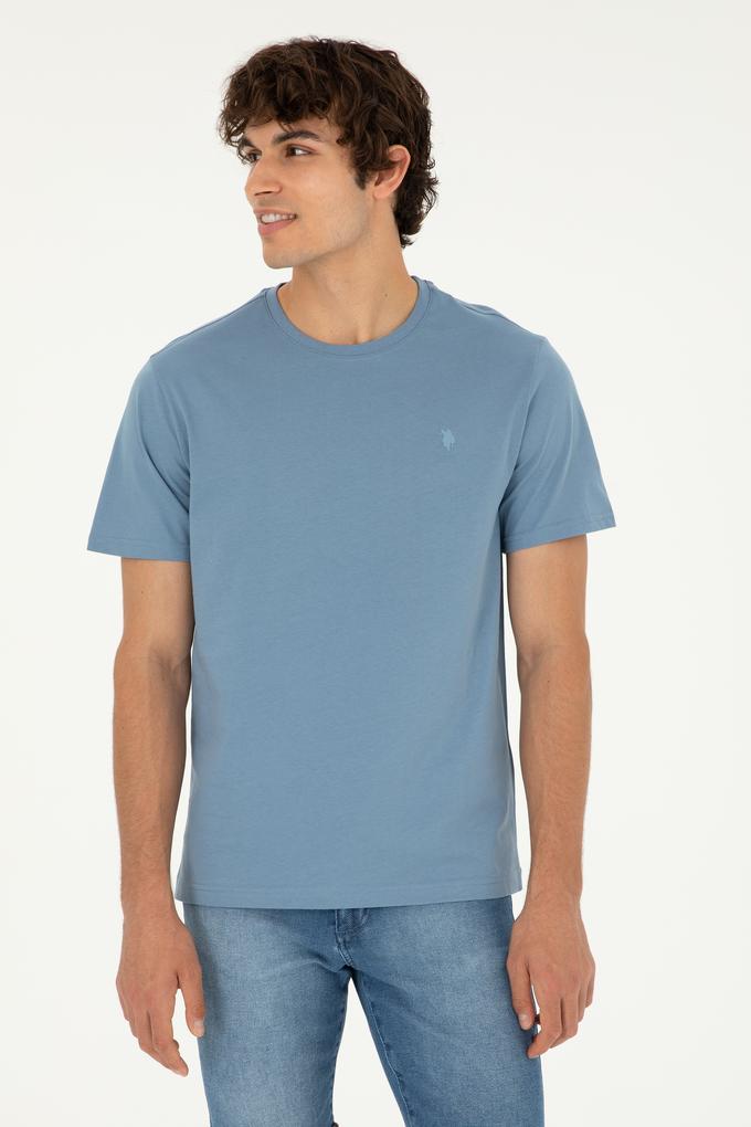 Erkek İndigo Basic Tişört