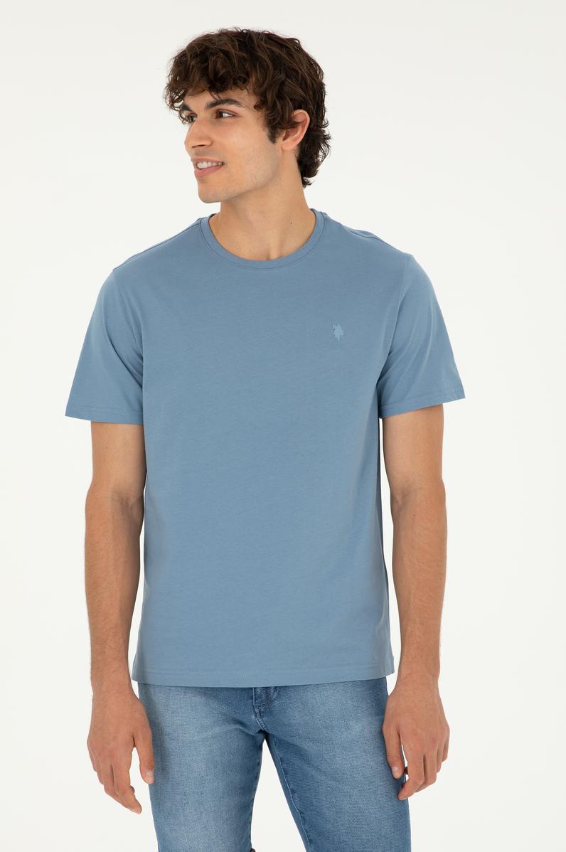 Erkek İndigo Basic Tişört