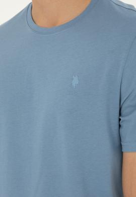 Erkek İndigo Basic Tişört - 50294224084