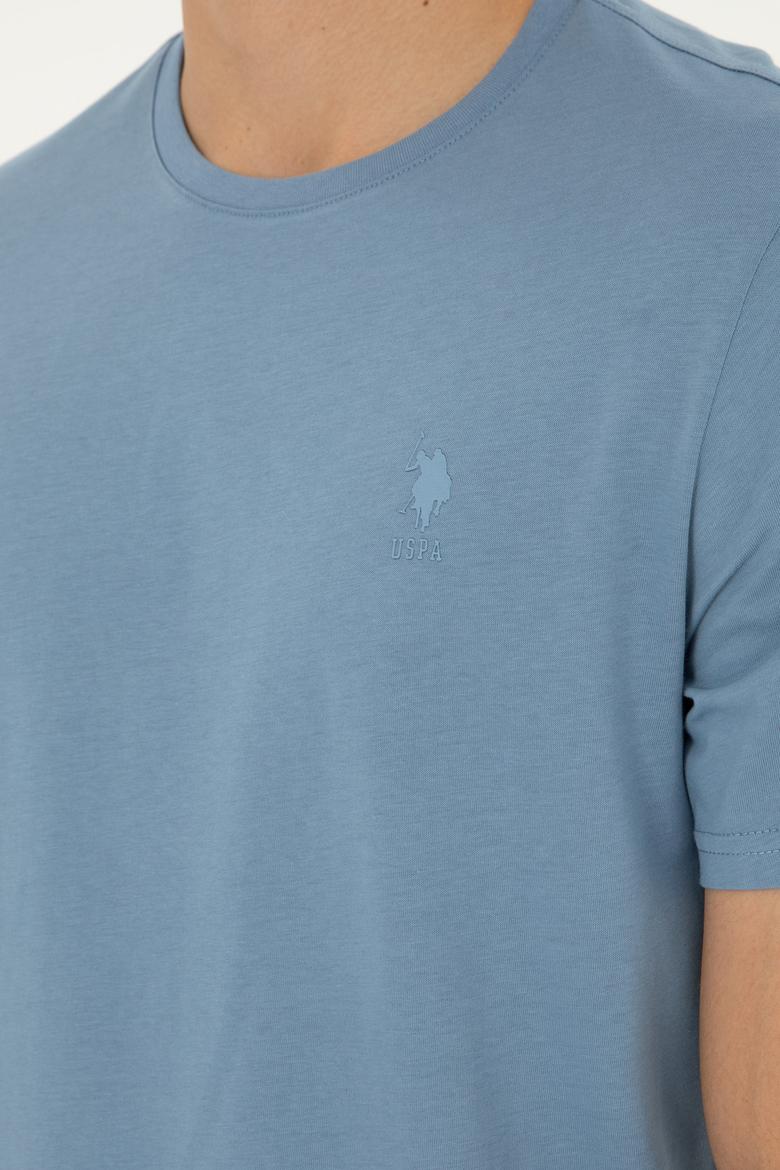 Erkek İndigo Basic Tişört - 50294224084