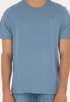 Erkek İndigo Basic Tişört - 50294224084