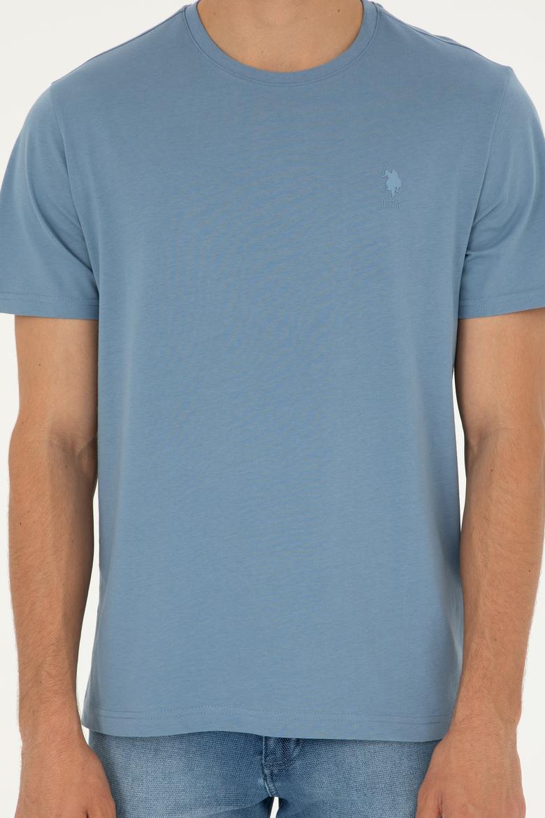 Erkek İndigo Basic Tişört - 50294224084