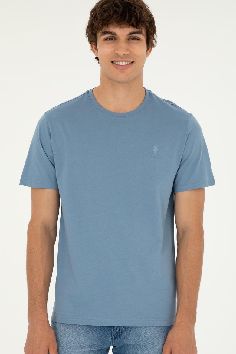 Erkek İndigo Basic Tişört - 50294224084