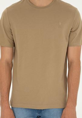 Erkek Haki Basic Tişört - 50294224074