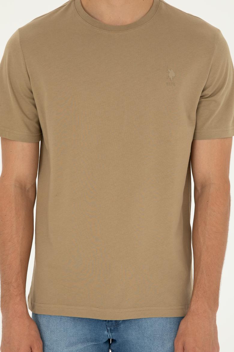 Erkek Haki Basic Tişört - 50294224074