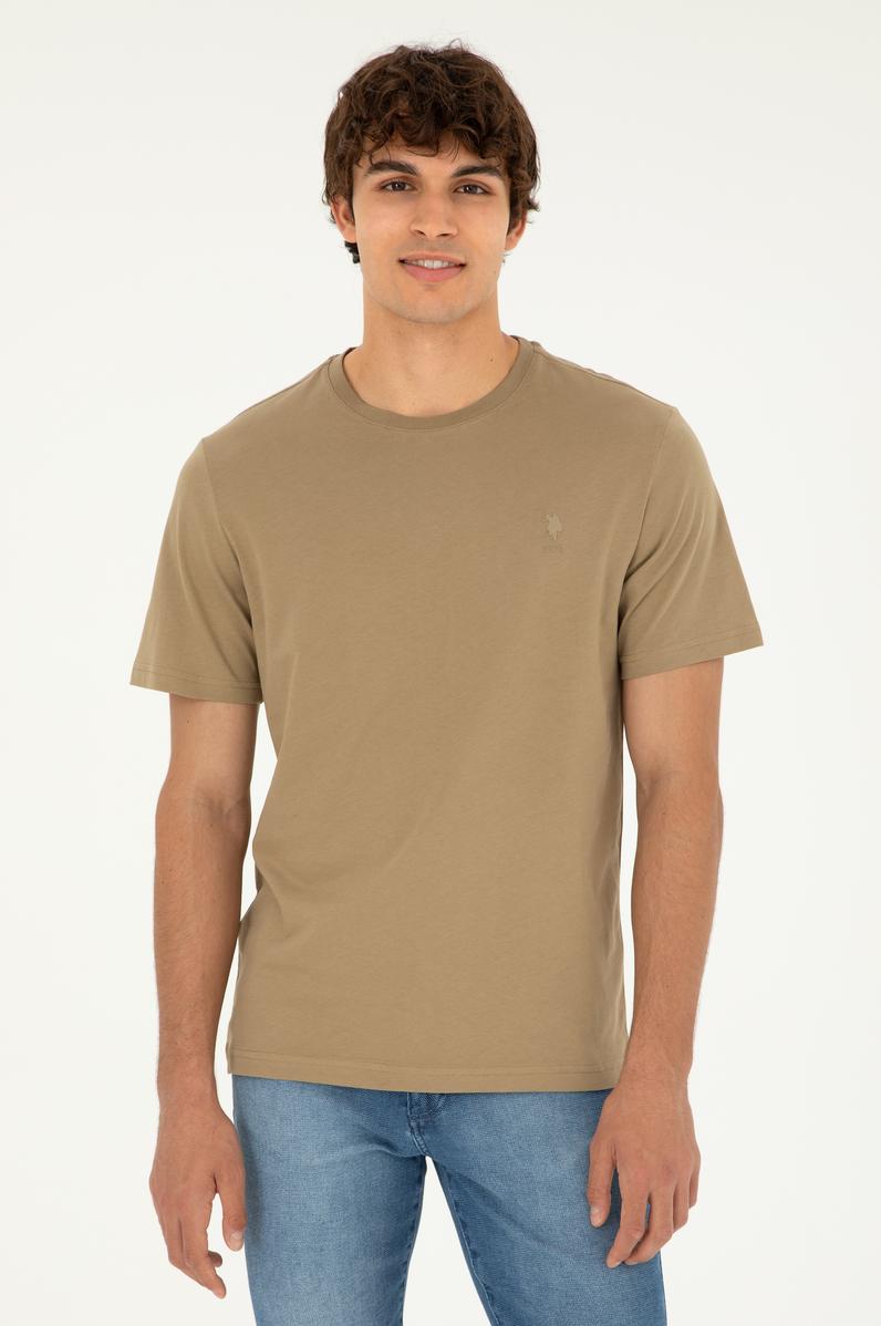 Erkek Haki Basic Tişört