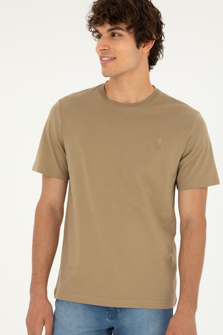 Erkek Haki Basic Tişört - 50294224074