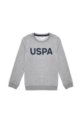 Erkek Çocuk Gri Melanj Bisiklet Yaka Sweatshirt - 50289143038