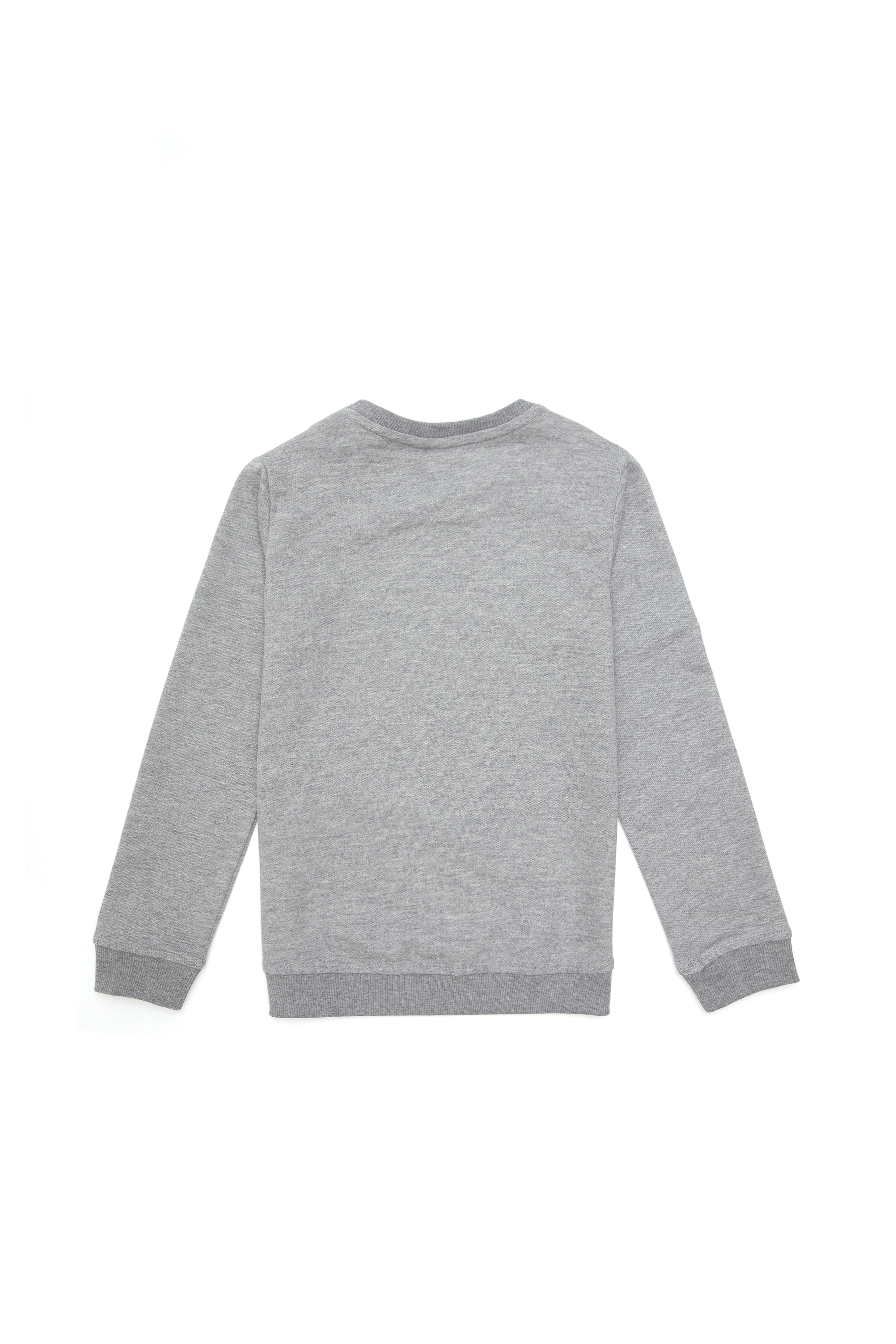 Erkek Çocuk Gri Melanj Bisiklet Yaka Sweatshirt - Image 2
