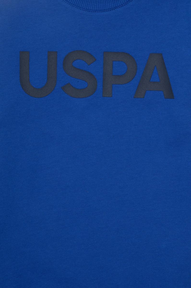 Erkek Çocuk Saks Bisiklet Yaka Sweatshirt