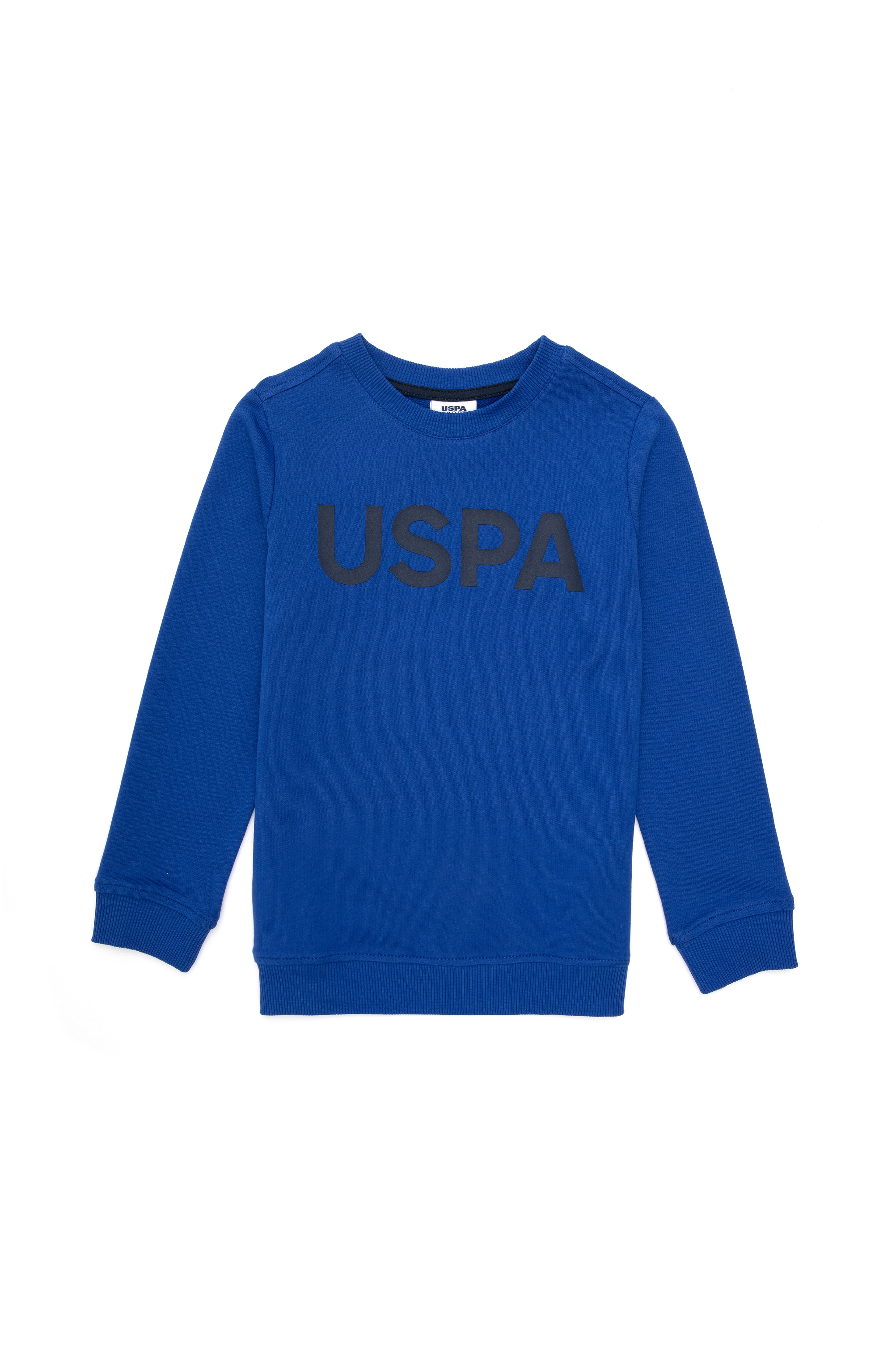Erkek Çocuk Saks Bisiklet Yaka Sweatshirt - Image 1