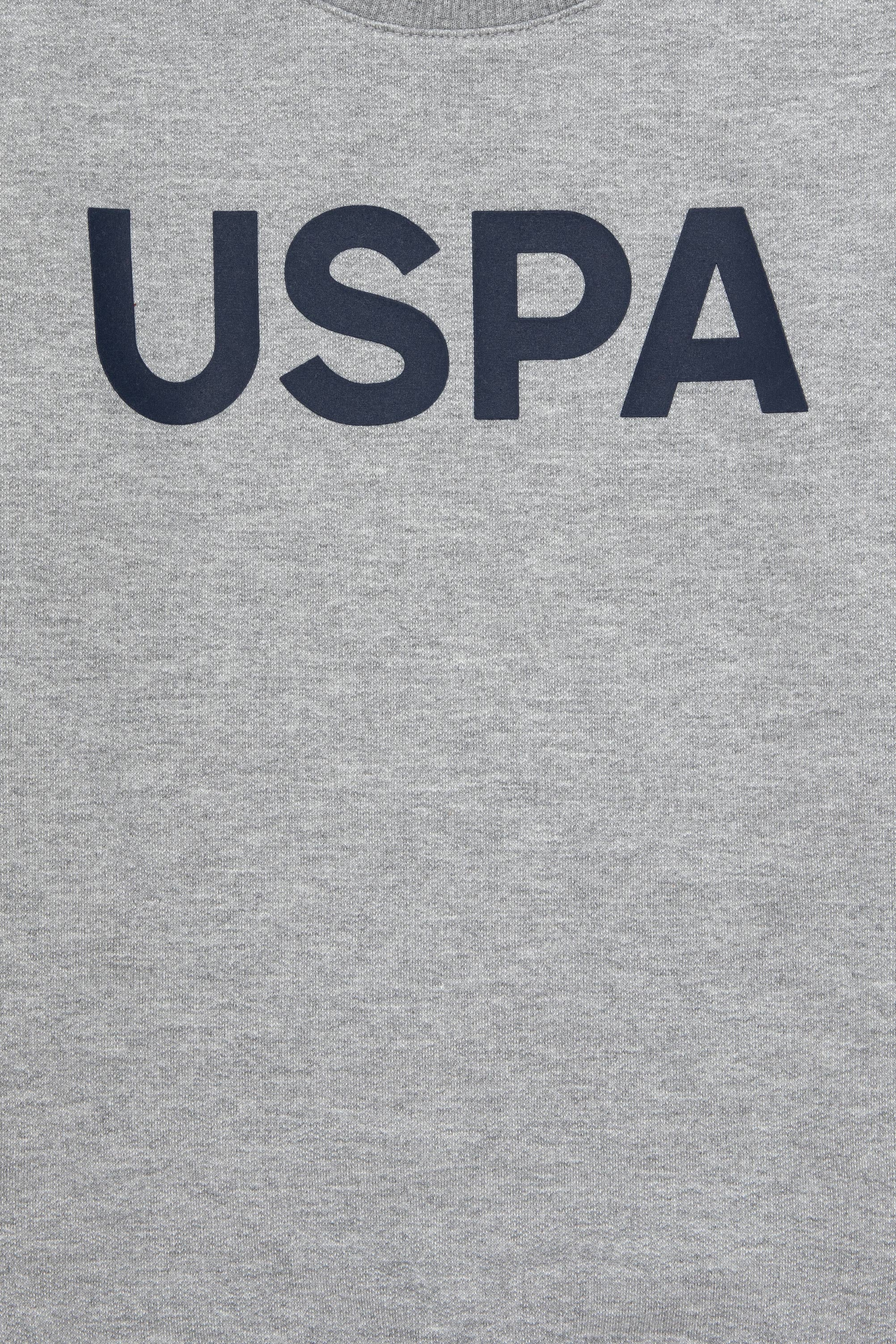 Erkek Çocuk Gri Melanj Bisiklet Yaka Sweatshirt - Image 3