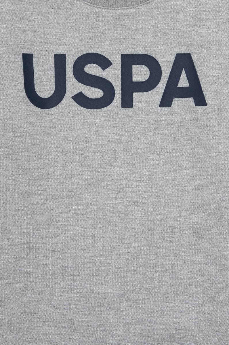 Erkek Çocuk Gri Melanj Bisiklet Yaka Sweatshirt