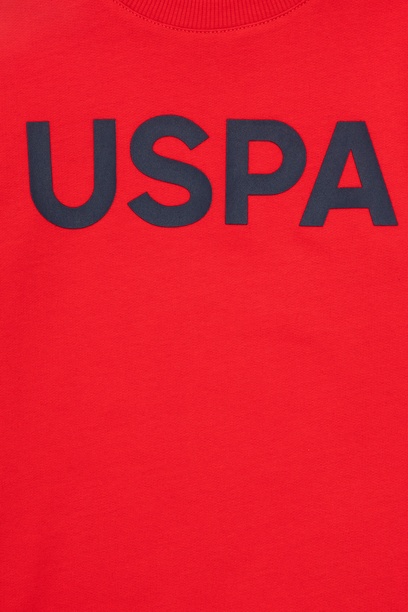 Erkek Çocuk Kırmızı Bisiklet Yaka Sweatshirt