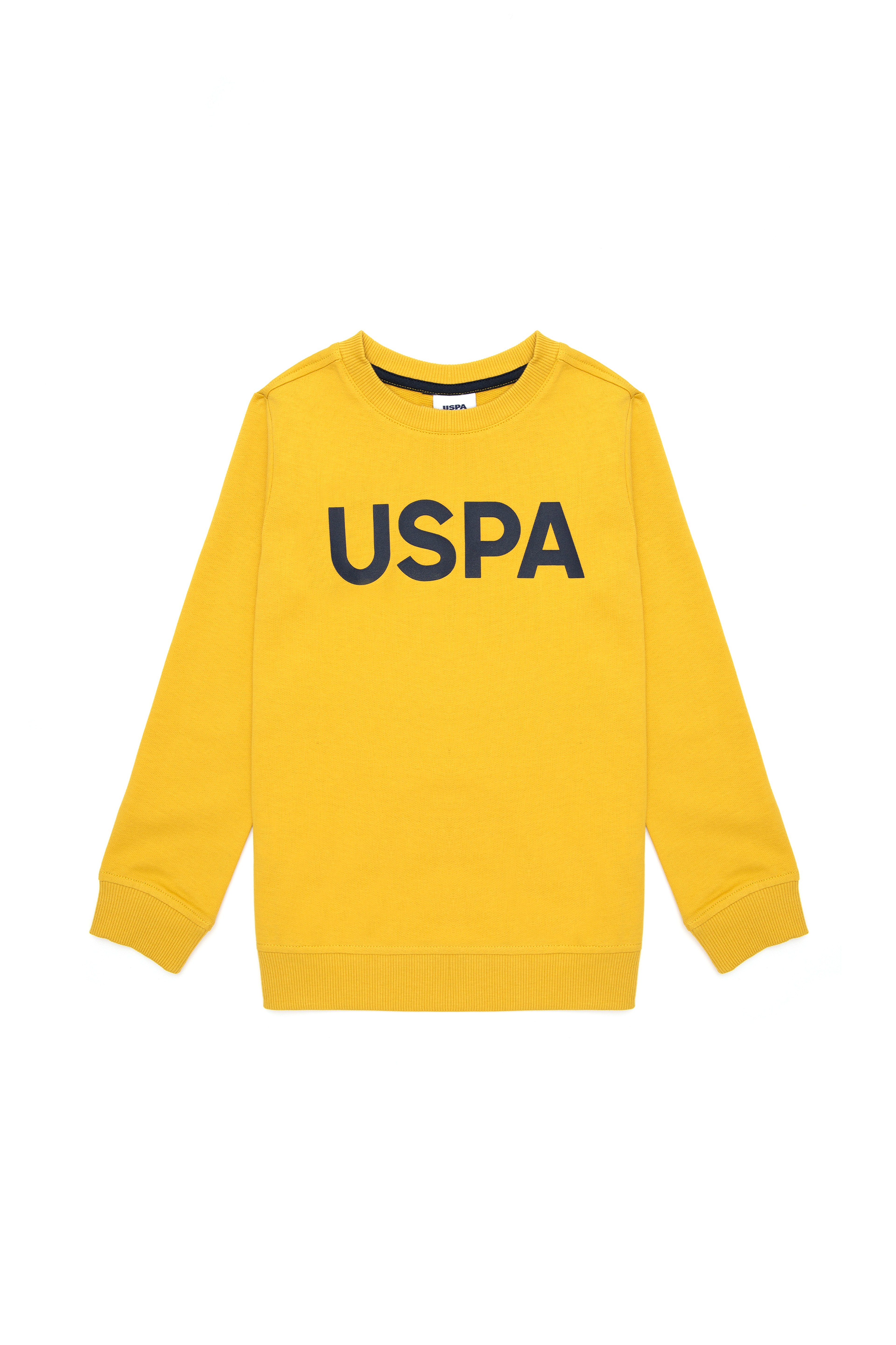 Erkek Çocuk Sarı Bisiklet Yaka Sweatshirt - Image 1